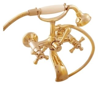 Смеситель для ванны Rav Slezak Morava Retro MK360.5/2Z золото